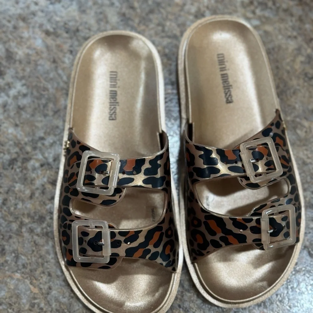 New Mini Melissa Chettah Slide Sandals